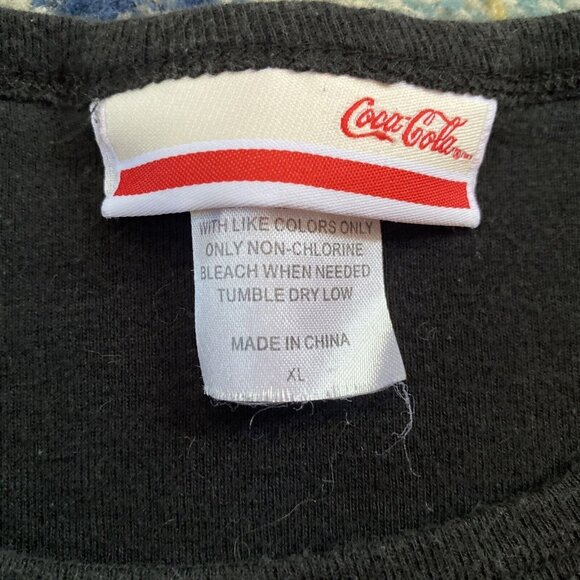 Black Coca Cola Las Vegas Skyline Glitter T Shirt Souvenir  Size X Large - Picture 4 of 6